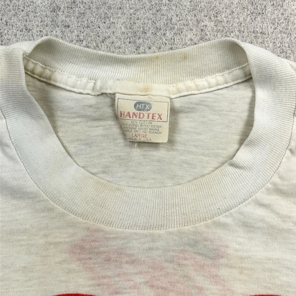 Vintage Rolling Stones Shirt Men Large White Band Tee 1989 80s Paper Thin Staind - Picture 9 of 16